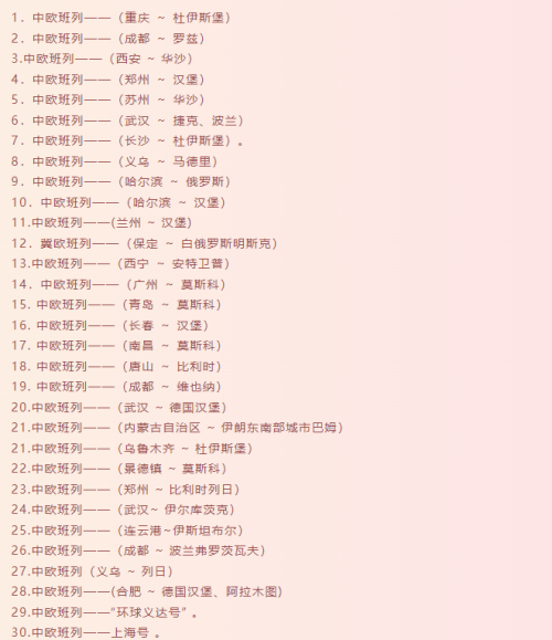 中欧班列有哪些路线？有什么运输注意事项？